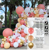 HULIANFU Rose Apricot Balloon Garland Arch Kit Wedding Birthday Party Decoration Kids Confetti Latex Balloons Baby Shower Decor Baloon