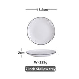 HULIANFU White Dinner Plate Set Ceramic Kitchen Plate Tableware Set Food Dishes Rice Salad Noodles Bowl Soup Kitchen Cook Tool 1pc