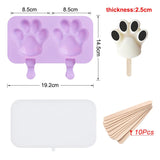 HULIANFU SILIKOLOVE Healthy Silicone Ice Cream Mold Easy Popsicle Mold Reusable Ice Cream Bar Pop Molds For DIY Making Summer Favorites