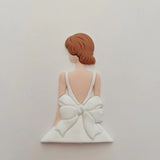 HULIANFU New Back Silk Gauze Skirt Happy Mothers Day Cake Topper Girl Birthday Cake Decoration Party Supplies Cake Decorating Tools