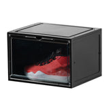 HULIANFU Voice Control LED Sneaker Shoe Storage Boxes Magnetic Sneakers AJ Display Case High-tops Football Shoe Box Stackable Cabinet