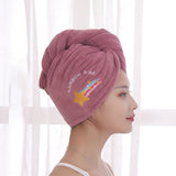 HULIANFU Women Girl  Microfiber Shower Towel Quick Hair Drying Cap Soft Bath Hats Skin Friendly Water Absorption Bathroom Hooded Towels