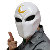 HULIANFU Super Hero Moon Knight Cosplay Costume Latex Masks Helmet Masquerade Halloween Accessories Party Costume Weapon Props