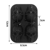 HULIANFU SILIKOLOVE Square Skull Ice Cube Maker Ice Ball Mold Silicone Ice Cube Trays for For Party Bar Summer Whisky Drinks