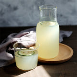 HULIANFU Transparent Color Glass Teacup Set Simple Heat-Resistant Drinking Juice Cup With Tea Pitcher Water Bottle Drinkware