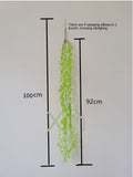 HULIANFU Simulation plant willow leaf rattan wedding ceiling wall hanging plastic green leaf rattan hanging green plant