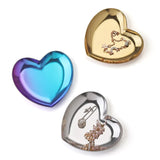 HULIANFU Nordic Stainless Steel Storage Tray Dish Jewelry Ring Organizer Bread Dessert Snack Plate Golden Heart Shaped Plate Home Decor