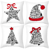 HULIANFU Merry Christmas Cushion Cover Ornaments Christmas Decoration For Home Cristmas Decor Noel Navidad New Year Gift 2023 Xmas Natal