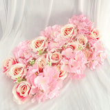 HULIANFU Luxury Wedding Road Cited Flowers Rose Peony Hydrangea Mix DIY Arched Door Flower Row Window T Station Wedding Decoration