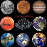 HULIANFU Planetary projection light with light film photo Earth sun Galaxy light projector novelty atmosphere light ins party photo props