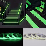 HULIANFU Reflective PET Glow in The Dark Green Luminous Emergency Lines Security Home Decorations PVC Tape Night Vision Warning Tape