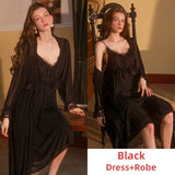 hulianfu Sexy Long Robe Sets Pajamas for Women Ice Silk Sleepwear Bathrobe Backless Night Dress Lingerie Camisolas Summer Nightwear