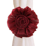 HULIANFU Modern Room Buckle Holder Magnetic Curtain Tieback Flower Strap Window Flower Curtain Tieback Clip-on Rose Tie Holder Decor