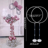 HULIANFU Wedding arch plastic round ring arch stand artificial flower balloons decor birthday party wedding decoration flower stand frame