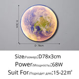 HULIANFU Modern LED Wall Lamp Moon Indoor Lighting For Bedroom Living Hall Room HOME Decoration Fixture Lights decorate Lusters Lamps