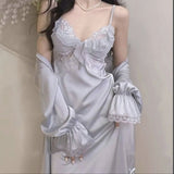 hulianfu French Women Nightwear Vintage Nightgown Retro Fairy Palace Nightdress Lace New Court Princess Lounge Sleepwear Gowns