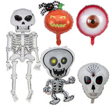 HULIANFU Large 86x165cm Skeleton Man Balloons Halloween Decorations Globos Scary Halloween Skull Ballons Halloween Party Home Decorations