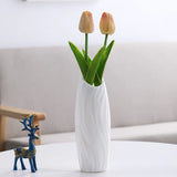 HULIANFU Nordic Style Flower Vase Living Room Decoration Ornaments Modern Origami Plastic Vases Pot for Flower Arrangements Home Decor