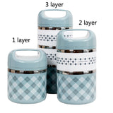HULIANFU Portable Stainless Steel Thermal Lunch Box for Food Office Lunchbox Bento Boxs Thermos Lunch Box Food Container with Lunch Bag