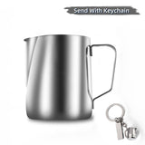 HULIANFU Stainless Steel Milk Frothing Pitcher Espresso Steam Coffee Barista Craft Latte Cappuccino Milk Cream Cup Frothing Jug Pitcher