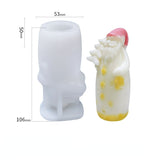HULIANFU Large Christmas Scented Silicone Candle Mold DIY New Santa Christmas Tree Gypsum Handmade Soap cake chocolate Molds Resin making
