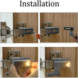 HULIANFU Universal LED Inner Hinge Lamp Cabinet Induction Lights  Wardrobe Cupboard Sensor Lights Bedroom Kitchen Closet Night Lamp
