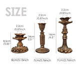 HULIANFU Retro Candlestick Resin Candle Holder Sconce Nostalgic Antique French Candle Stick Rack Accessories Home Decor Photography Props