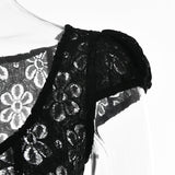 hulianfu Alinemyer Square Collar Black Mini Dress  Summer Sexy High Waist Short Sleeve Beachwear Bodycon Hollow Out Sundress Female