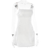 Hulianfu Sexy Floral Embroidery Slip Dress Women Bodycon Female Mini Dresses Spring Sexy Slim Chic Beach Style Lady Vestidos