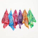 HULIANFU Tie Dye Bandana Cotton Paisley Bandanas Headbands Cowboy Handkerchiefs for Men and Women Colorful Hip-Hop Cycling Outdoor