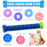 HULIANFU Puppy Brush Dog Toothbrush Chew Toy Stick Cleaning Massager Pet Teeth Cleaning Toys Multifunctional Silicone Doggy Dental Care