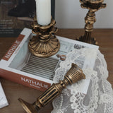 HULIANFU Retro Candlestick Resin Candle Holder Sconce Nostalgic Antique French Candle Stick Rack Accessories Home Decor Photography Props