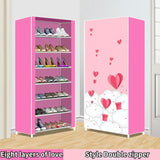 HULIANFU Shoe Rack Multi-layer Household Dust-proof Shoe Cabinet Assembly Economical Shoe Rack Dormitory Door Storage Cabinet