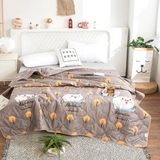 HULIANFU PEIDUO Anti-Mite Summer Cool Quilt Cartoon Thin Quilt Washable Lightweight Duvet Insert 100% Goose Down Filling Double Student
