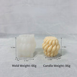 HULIANFU Screw Ball Candle Mold DIY Candle Casting Mold Ins Hot Geometry Aromatic Plaster Soap Candle Making Resin Mold Home Decor Craft
