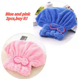 HULIANFU Shower Cap Microfibre Quick Hair Drying Bath Towel Spa Bowknot Wrap Towel Cap Bathroom Accessories Bonnets for Women Designer