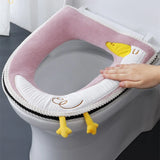 HULIANFU NEW Hot Sale Comfortable cartoon bathroom Toilet Seat Cover Winter Toilet Cover Household Closestool Mat Seat Case Lid Cover