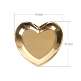 HULIANFU Nordic Stainless Steel Storage Tray Dish Jewelry Ring Organizer Bread Dessert Snack Plate Golden Heart Shaped Plate Home Decor