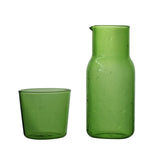 HULIANFU Transparent Color Glass Teacup Set Simple Heat-Resistant Drinking Juice Cup With Tea Pitcher Water Bottle Drinkware