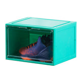 HULIANFU Voice Control LED Sneaker Shoe Storage Boxes Magnetic Sneakers AJ Display Case High-tops Football Shoe Box Stackable Cabinet