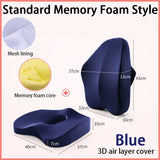 HULIANFU Memory Foam Seat Cushion Orthopedic Pillow Office Chair Cushion Lumbar Cushions Car Seat Butt Hemorrhoid Coccyx Vertebra Sets