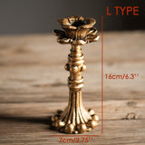 HULIANFU Retro Candlestick Resin Candle Holder Sconce Nostalgic Antique French Candle Stick Rack Accessories Home Decor Photography Props