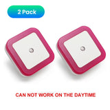 HULIANFU LED Night Light Mini Light Sensor Control 110V 220V EU US Plug Nightlight Lamp For Children Kids Living Room Bedroom Lighting