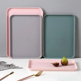 HULIANFU Multi Nordic Creative Multi-function Rectangular Plastic Tray Storage  Kitchen Supplies Home  Fruit Dessert