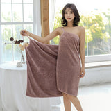 HULIANFU Wearable Microfiber Bathrobe Woman Shower Female Soft Bath Towel for Adults for Home Textiles Bath and Sauna Towels Bathroom