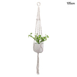 HULIANFU Macrame Handmade Plant Hanger Baskets Flower Pots Holder Balcony Hanging Decoration Knotted Lifting Rope Home Garden Supplies