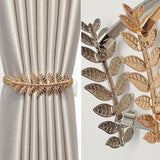 HULIANFU Metal Curtain Tie Rope Leaf feather rose antler leaf peacock Metal Tie Rope for Curtain Elastic Decorative Curtain Accessories