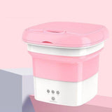 HULIANFU Portable Mini Folding Washing Machine for Socks Underwear Clothes Washer with Dryer Bucket Cleaning Washer Washing Machine