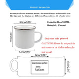 HULIANFU Merci Maîtresse/Atsem Print Coffee Mug Creative Enamel Cups Drinks Water Milk Cup Mug School Home Handle Drinkware Teacher Gifts