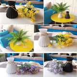 HULIANFU Nordic Flower Vase Ornament Home Plastic Vase White Imitation Ceramic Flower Pot Simple Flower Basket Decor Vases for Flowers